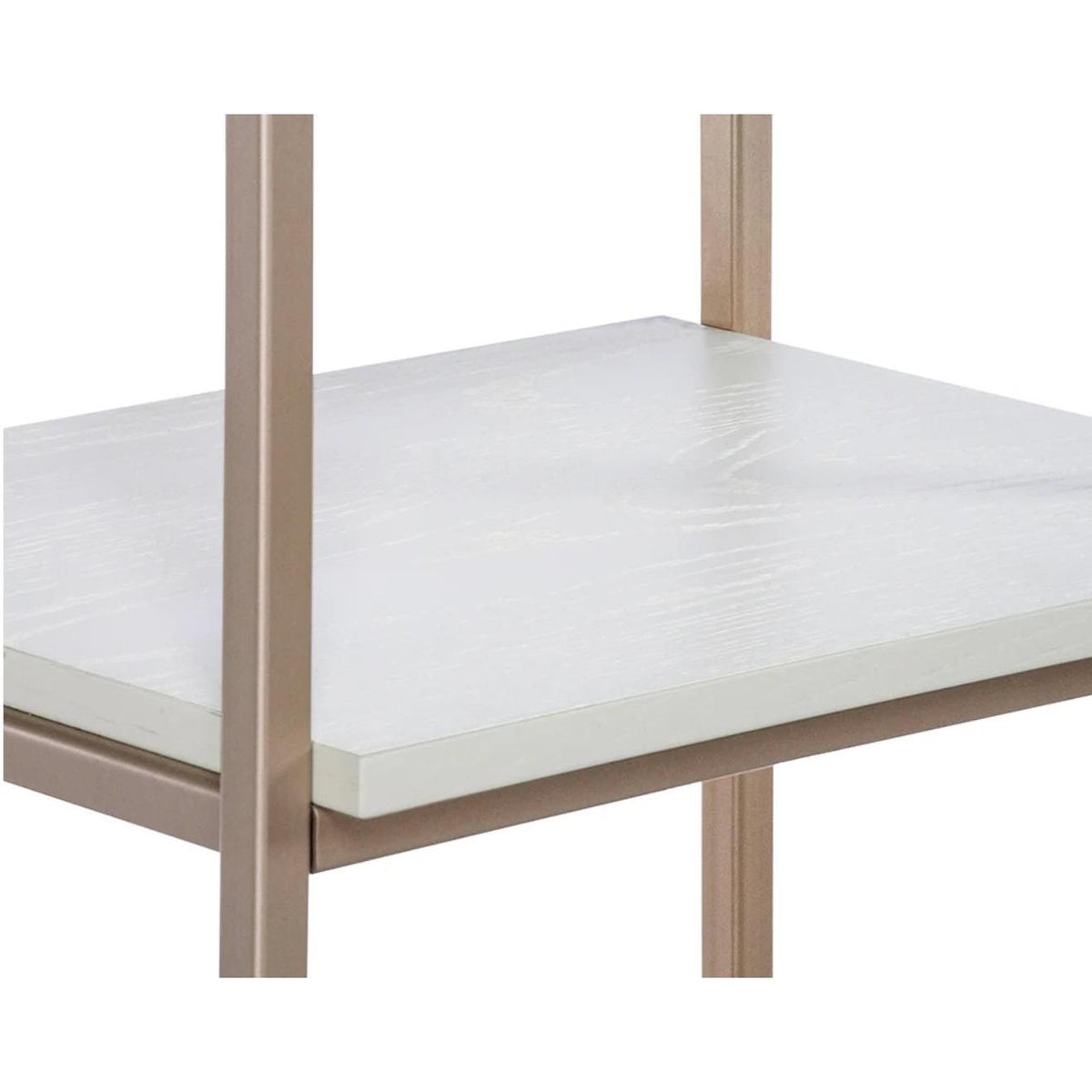 Ambrose Cream & Champagne Gold Modular Bookcase - Bookcase Shelf Detail | Bone & Brass