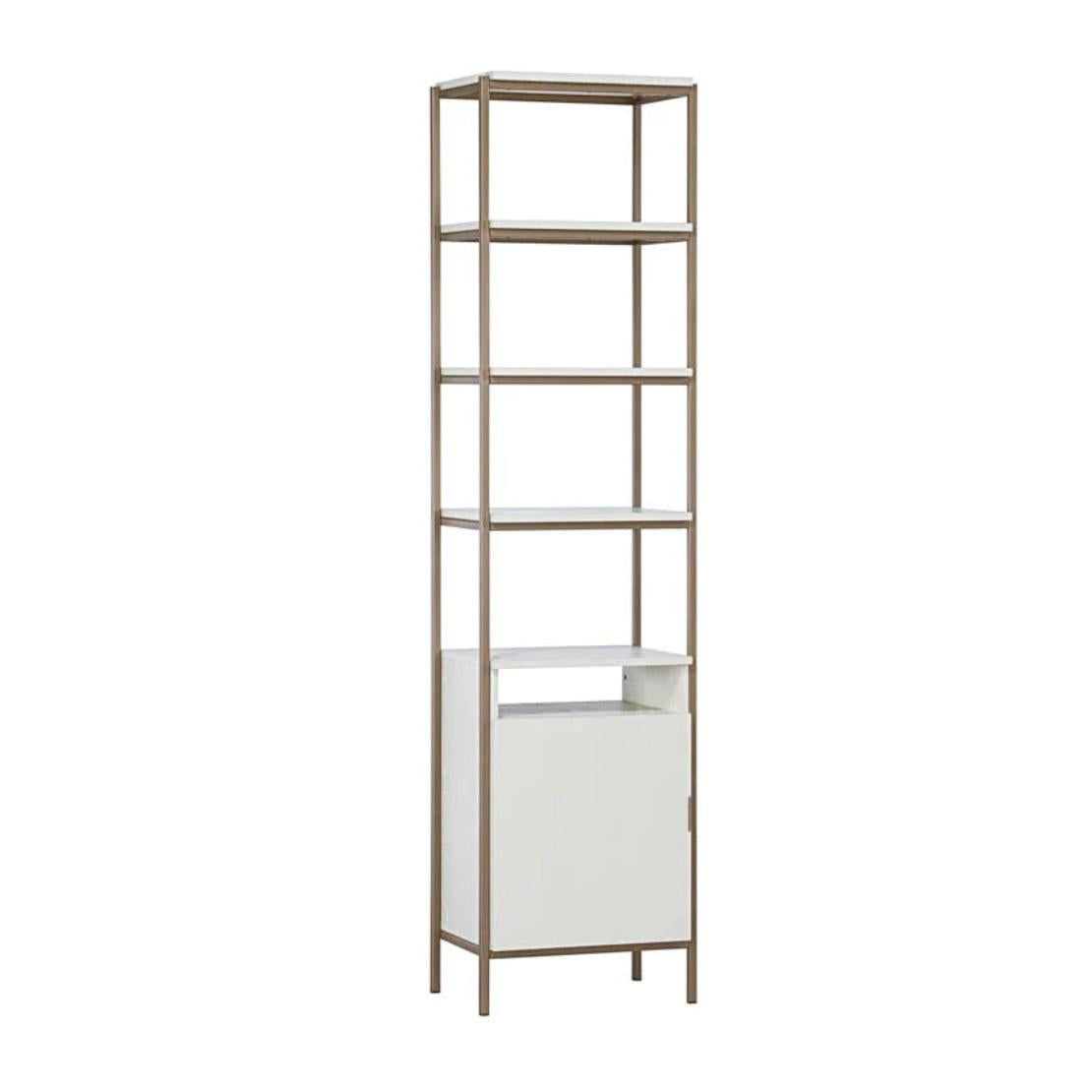 Ambrose Cream & Champagne Gold Modular Bookcase | Bone & Brass
