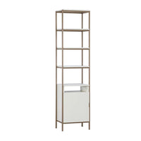 Ambrose Cream & Champagne Gold Modular Bookcase | Bone & Brass