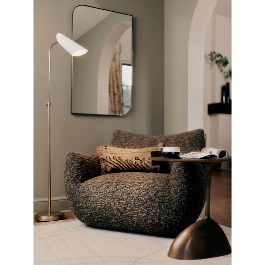 Rizzo Accent Table - Antique Silver - Table Side View | Bone & Brass