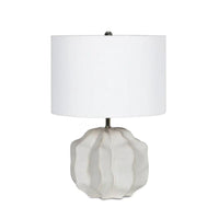 Destin Ceramic Mini Lamp - Ivory | Bone & Brass