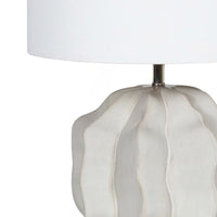 Destin Ceramic Mini Lamp - Ivory - Lamp Detail | Bone & Brass
