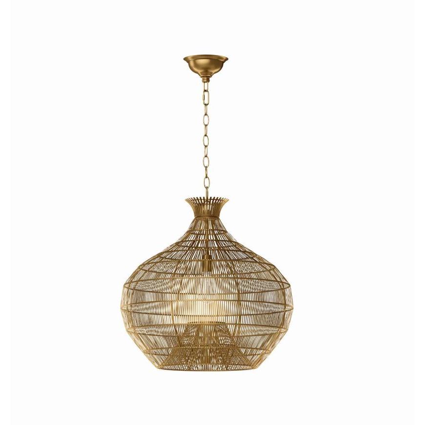 Cupola Metal Pendant - Brass - Pendant Close Up | Bone & Brass