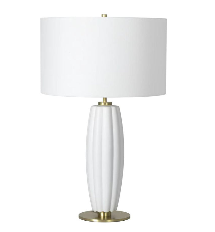 Crocus Ceramic Table Lamp - White