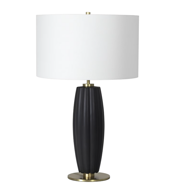 Crocus Ceramic Table Lamp - Black