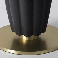 Crocus Ceramic Table Lamp - Black - Lamp Base Detail | Bone & Brass