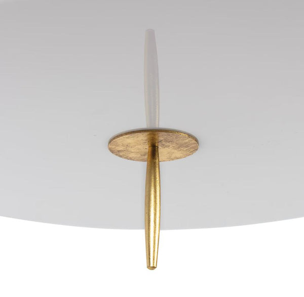 Clove Brass Pendant Small - Natural Linen Shade