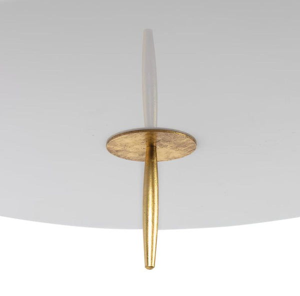 Clove Brass Pendant Large - Natural Linen Shade