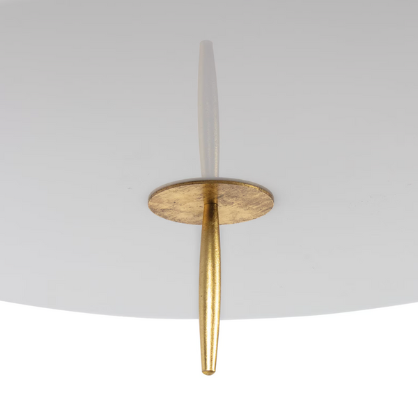 Clove Brass Pendant Large - Natural Linen Shade