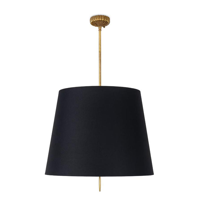 Clove Antique Gold Pendant Large - Black Shade