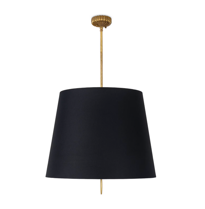 Clove Antique Gold Pendant Large - Black Shade