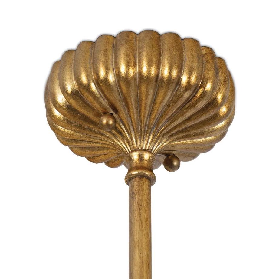 Clove Antique Gold Pendant Large - Black Shade - Pendant Installed | Bone & Brass