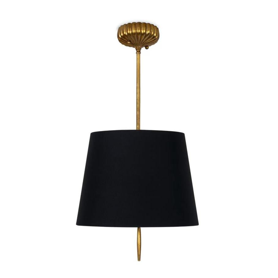 Clove Antique Gold Pendant Small - Black Shade | Bone & Brass