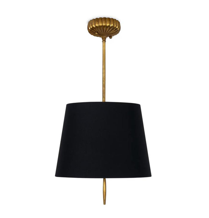 Clove Antique Gold Pendant Small - Black Shade