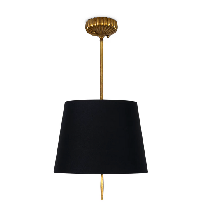 Clove Antique Gold Pendant Small - Black Shade