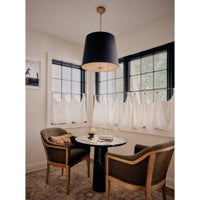 Clove Antique Gold Pendant Small - Black Shade - Pendant Detail | Bone & Brass