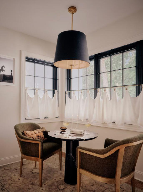 Clove Antique Gold Pendant Small - Black Shade