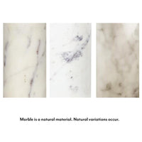 Charli Marble Accent Table - White - Table Top View | Bone & Brass