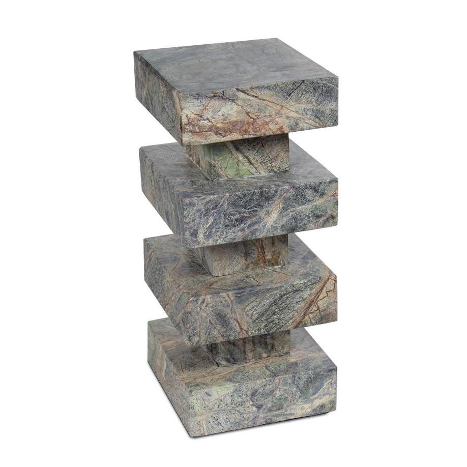 Charli Marble Accent Table - Green | Bone & Brass