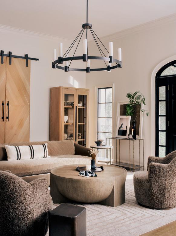 Dixon Chandelier - Natural Brass