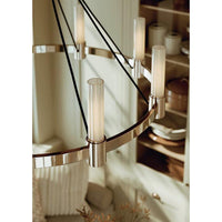 Dixon Chandelier - Natural Brass - Chandelier Installed | Bone & Brass