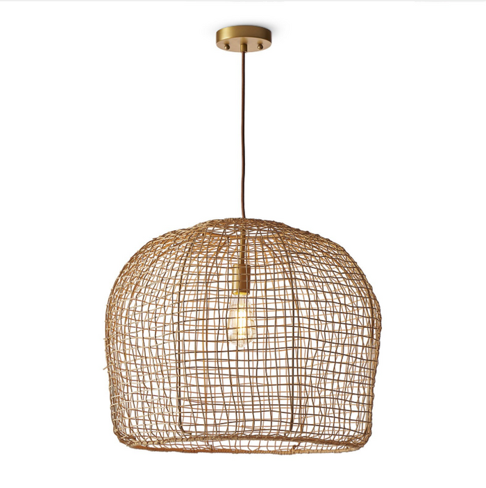 Selene Natural Woven Pendant Large