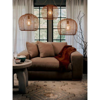 Selene Natural Woven Multi Basket Chandelier - Chandelier Detail | Bone & Brass