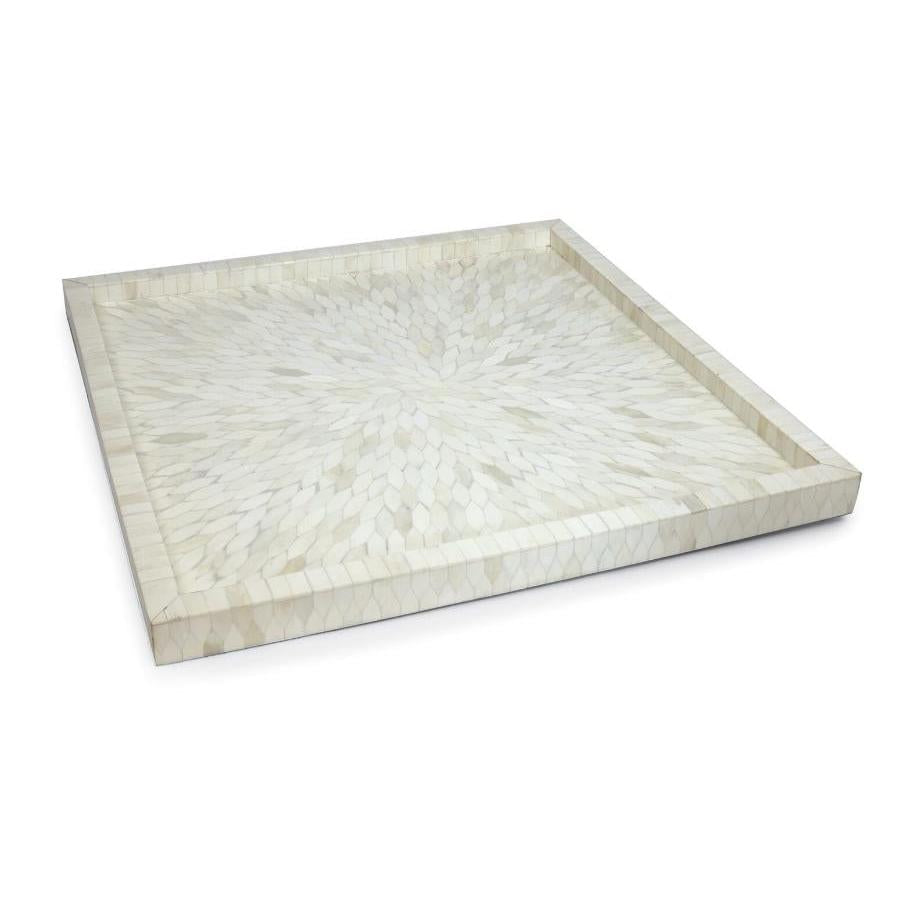 Montara Ivory Bone Tray Small | Bone & Brass
