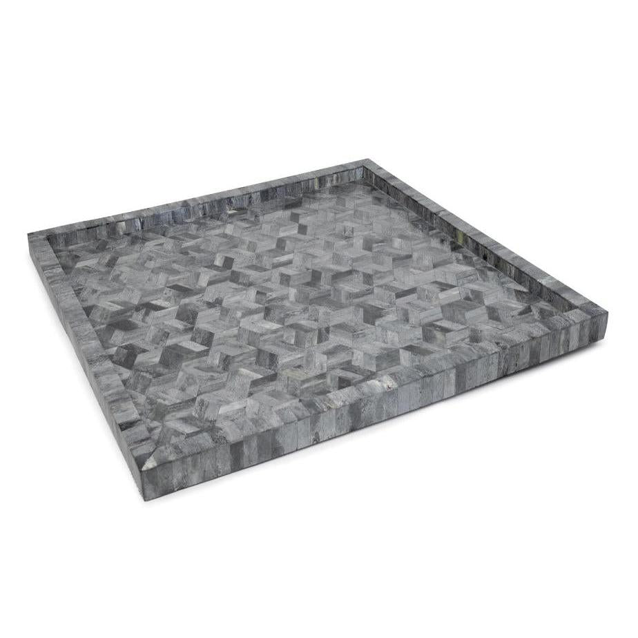Montara Grey Bone Tray Small | Bone & Brass
