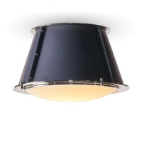 French Maid Navy Blue & Nickel Flush Mount Light | Bone & Brass