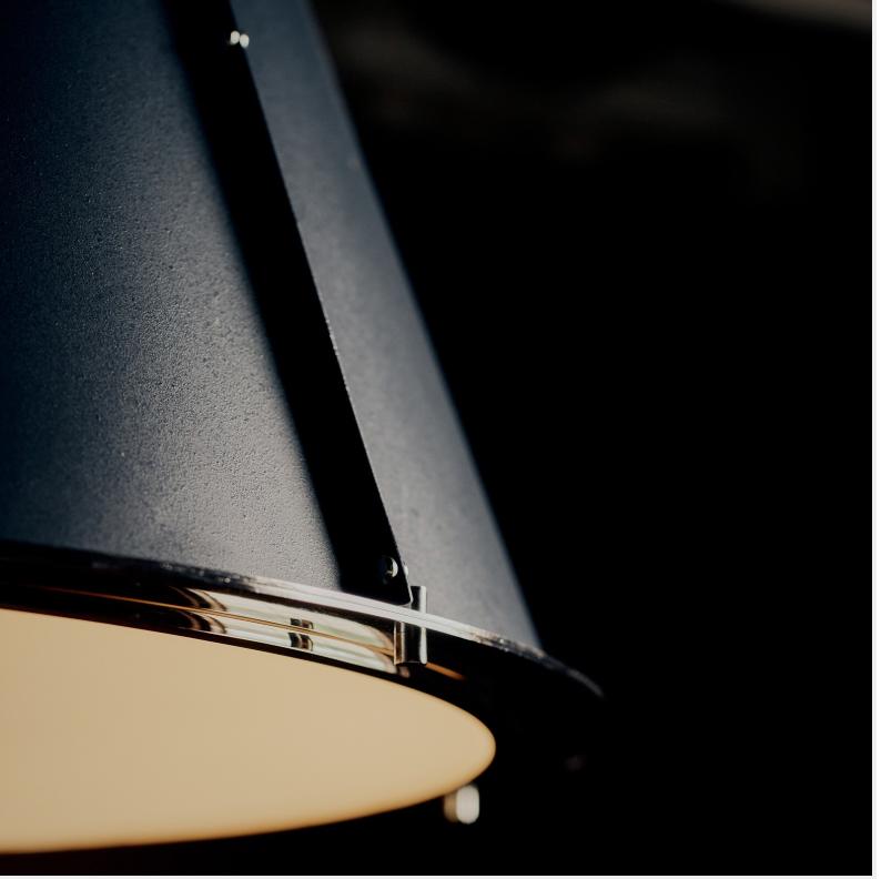 French Maid Navy Blue & Nickel Small Chandelier - Chandelier Close Up | Bone & Brass