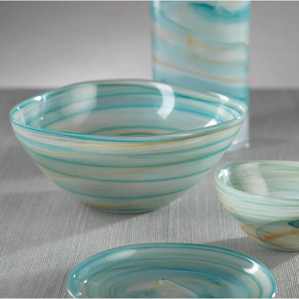 Lagoon Alabaster Serving Bowls, Set of 2 - Bowl Detail | Bone & Brass