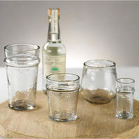 Artisan Hammered Double Old Fashioned Glasses, Set 6 - Glass Side View | Bone & Brass