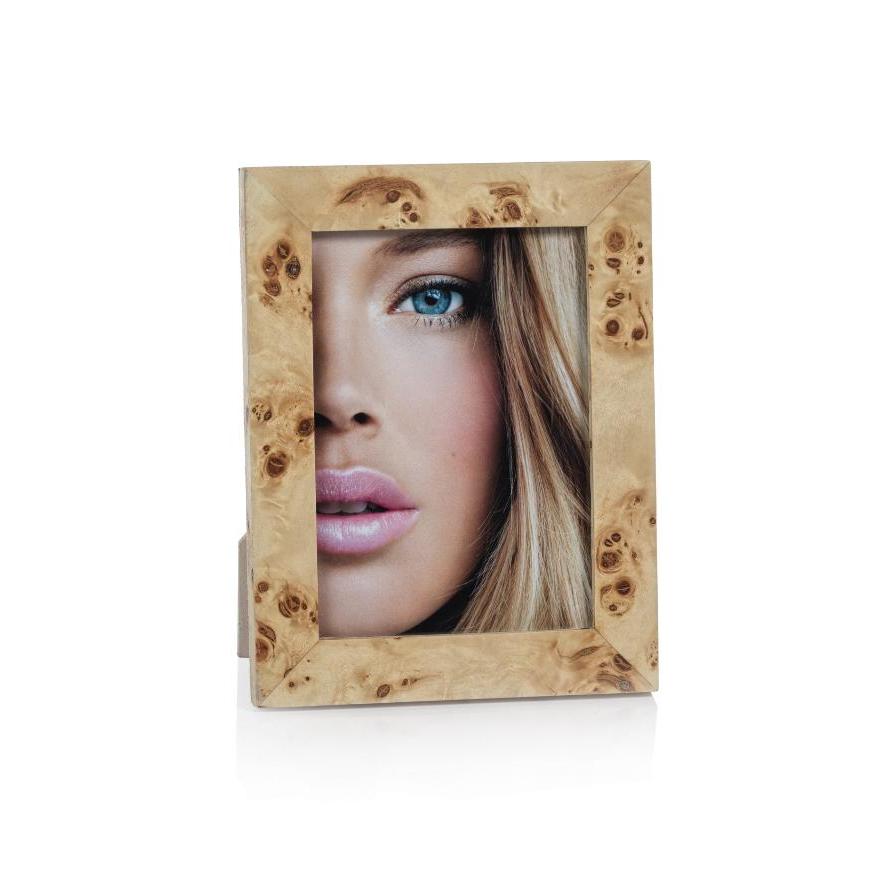 Bogor Burlwood 5 x 7 Photo Frame | Bone & Brass