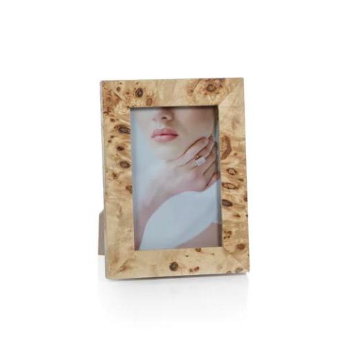 Bogor Burlwood 4 x 6 Photo Frame | Bone & Brass