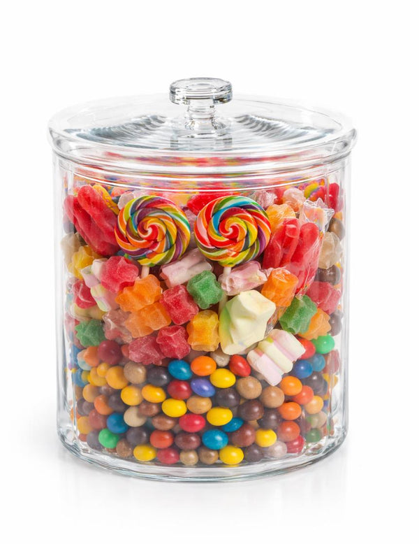 Blendon Optic Glass Large Lidded Jar