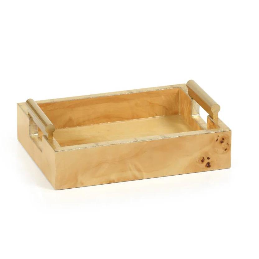 Leiden Burl Wood Napkin Holder | Bone & Brass