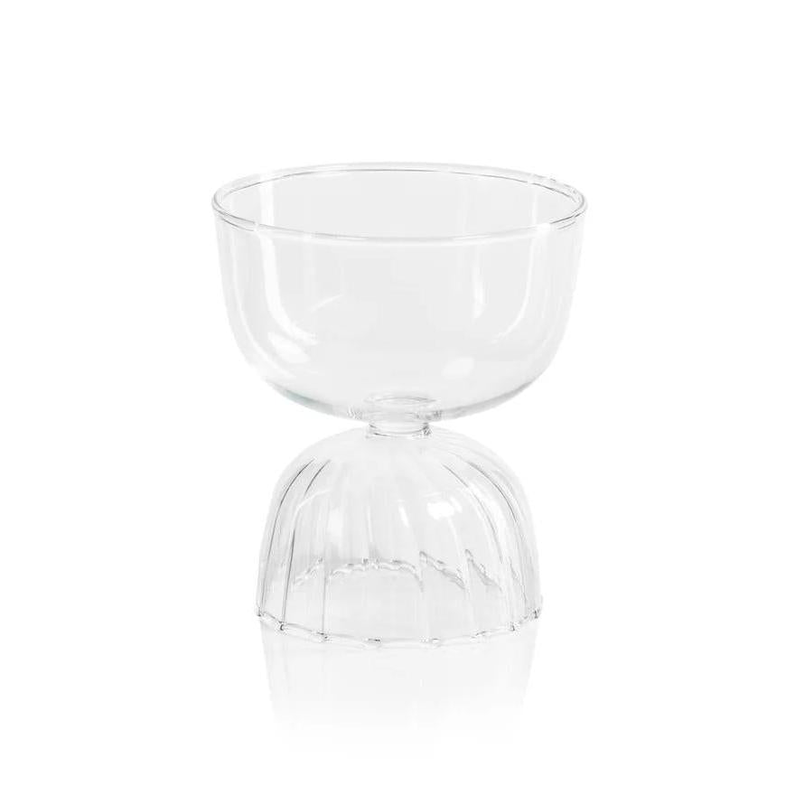 Leighton Glass Pedestal Dessert Bowls, Set of 4 | Bone & Brass