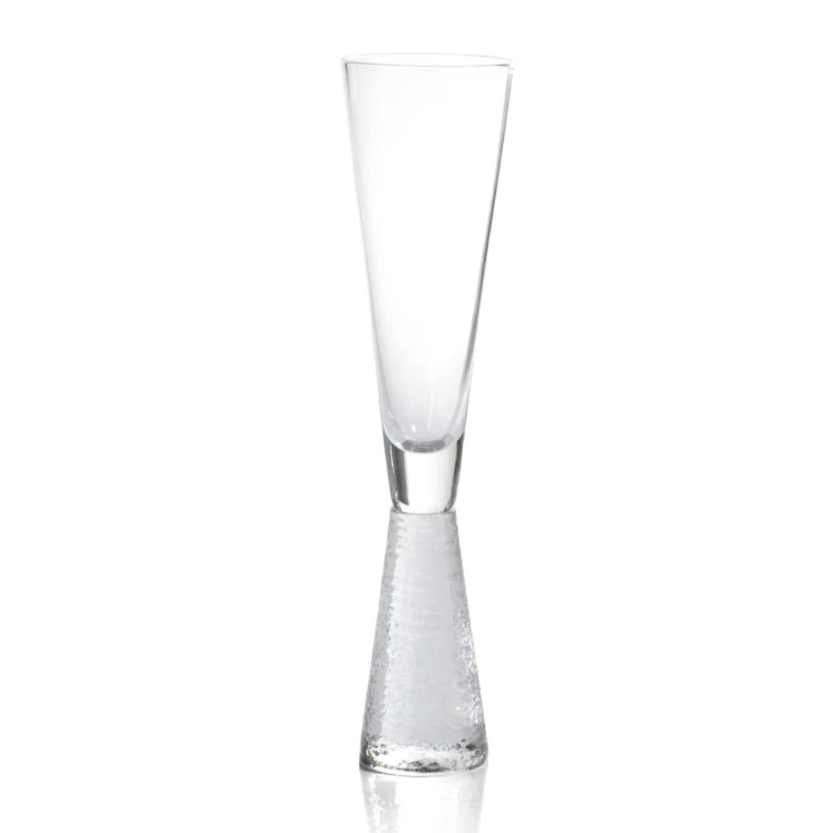 Livine Hammered Stem Champagne Flutes, Set of 4