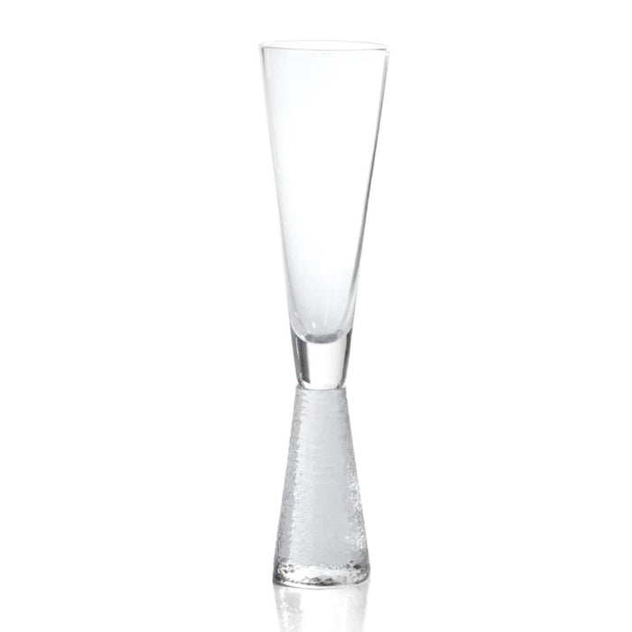Livine Hammered Stem Champagne Flutes, Set of 4