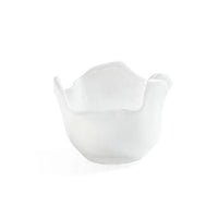 Clear Wavy Bowl Glass Tealight Candle Holders, Set of 2 | Bone & Brass