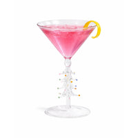 Treetop Cheers Martini Glasses - Holiday Stemware, Set of 4