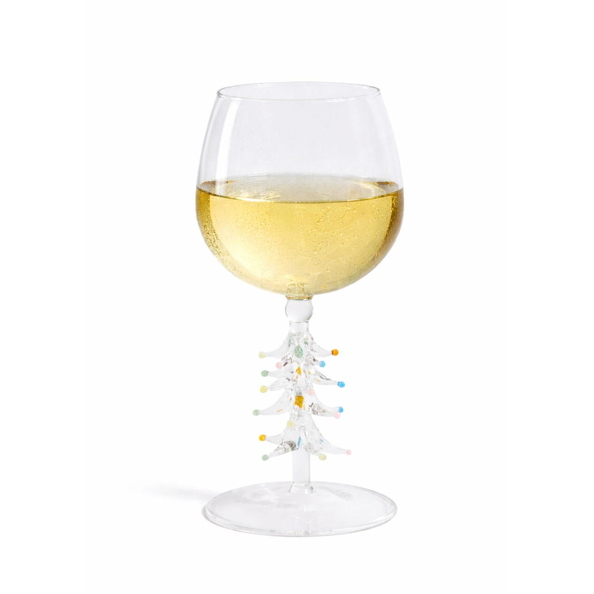 Treetop Cheers Wine Glasses - Holiday Stemware, Set of 4