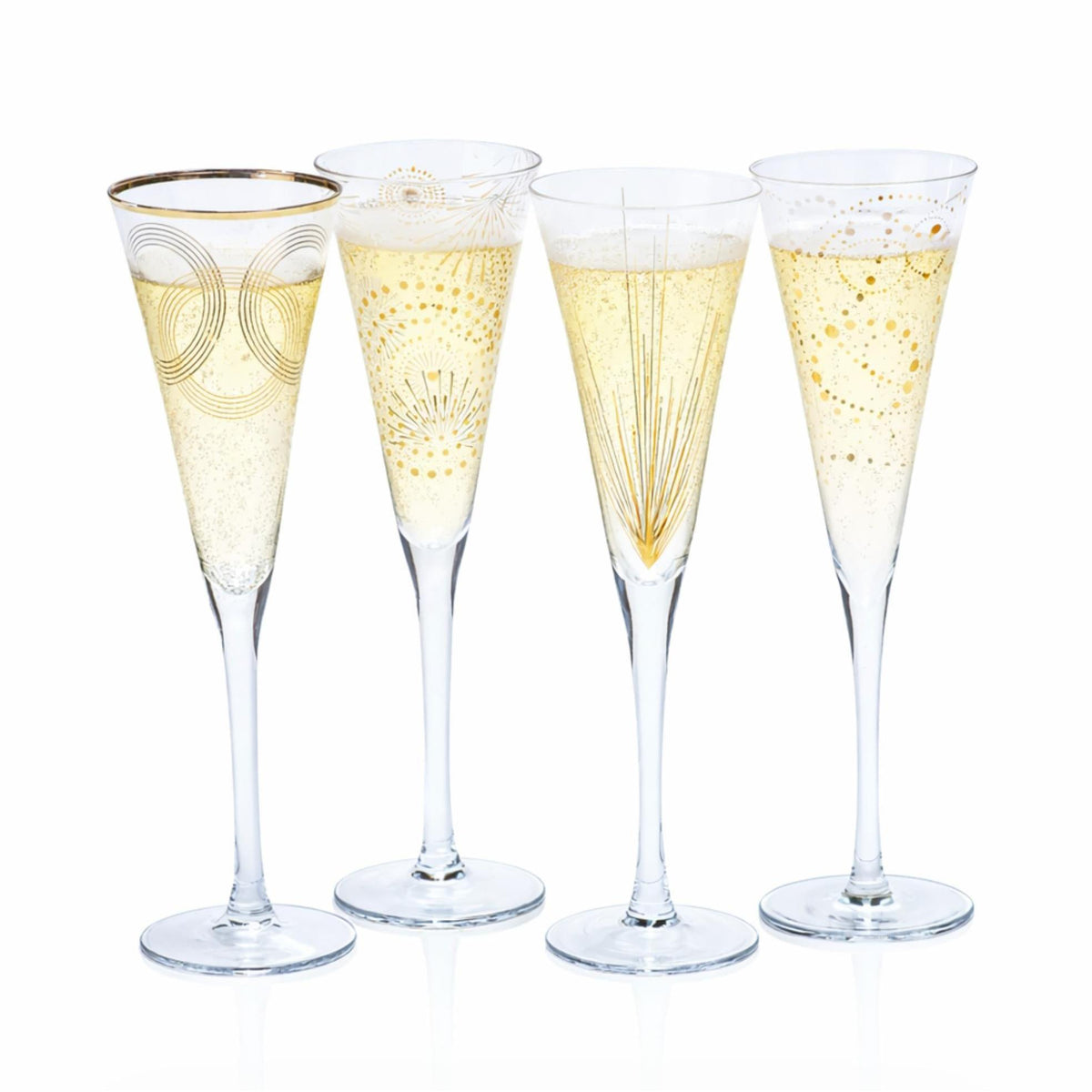 Festivity Champagne Flutes, Set of 4