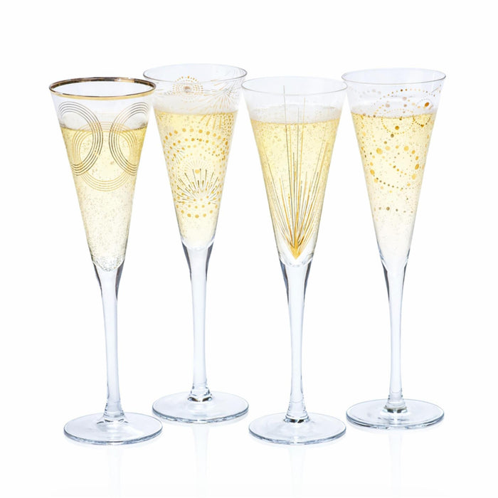 Festivity Champagne Flutes, Set of 4