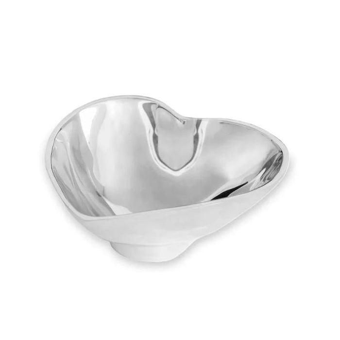 Silver Deep Heart Mini Decorative Bowl