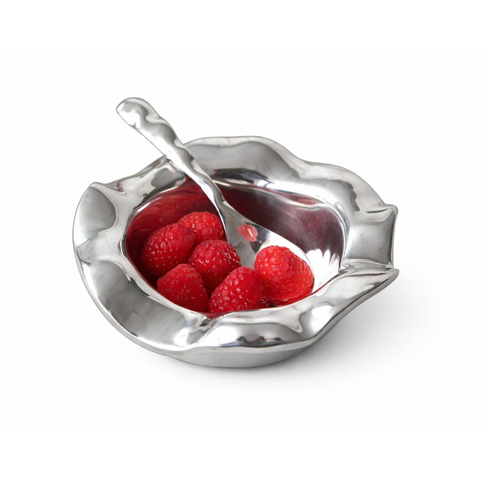 Giftables Silver Vento Serving Bowl w/ Spoon | Bone & Brass