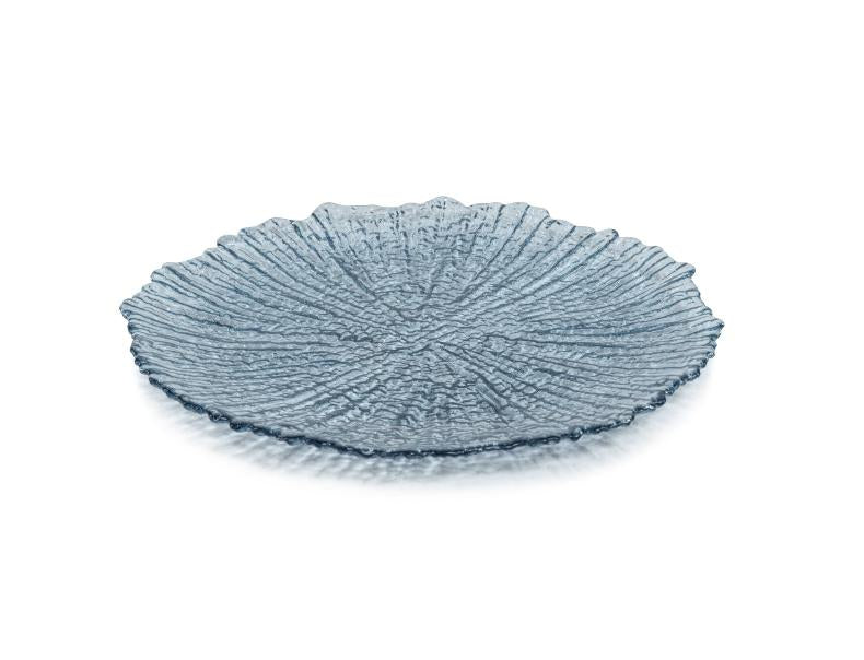 Icy Sapphire Glass Salad Plates, Set of 6