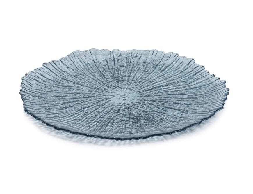 Icy Sapphire Glass Dinner Plates, Set of 6
