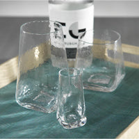 Kaleigh Hammered Rocks Glass, Set of 6 - Glass Detail | Bone & Brass